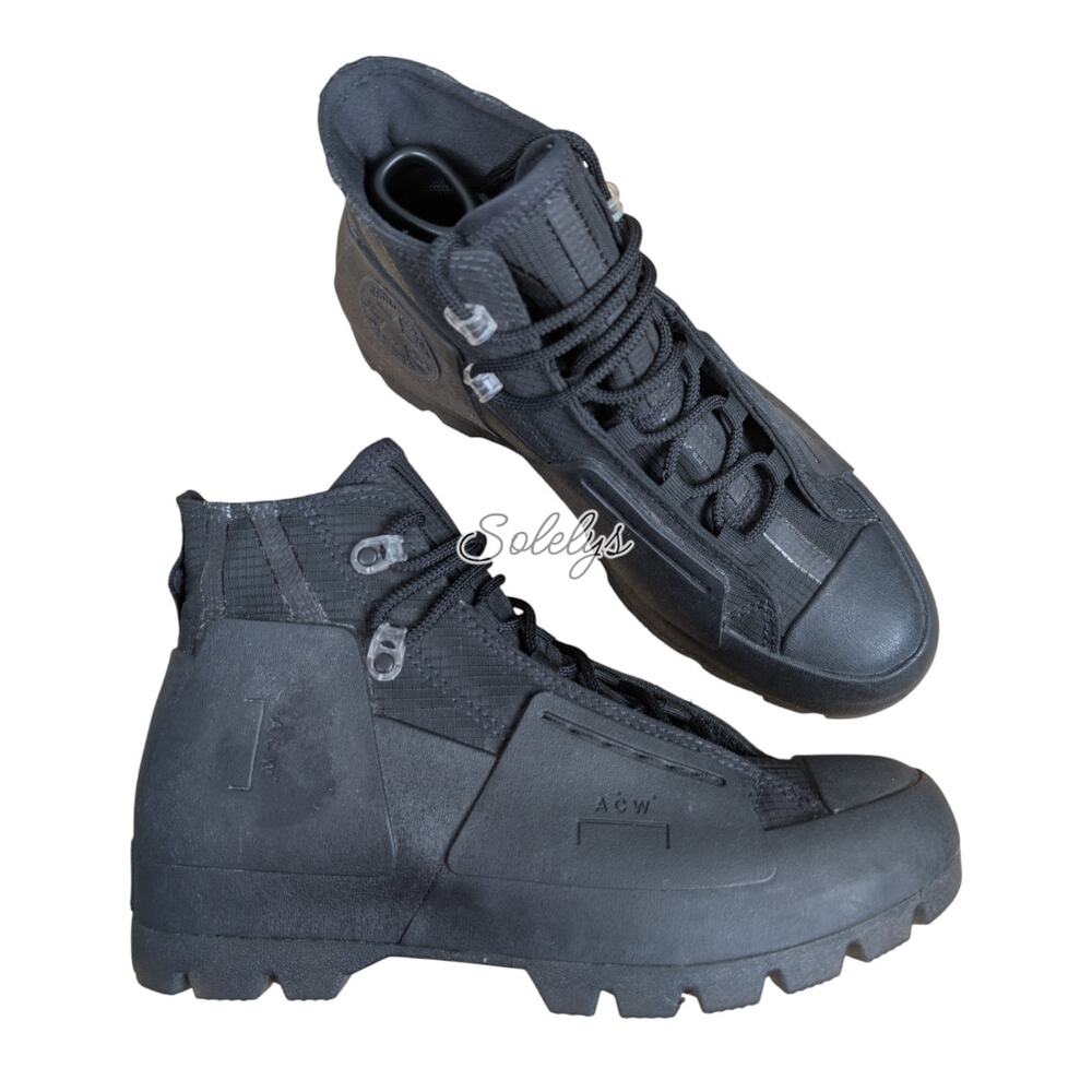 Converse x A-COLD-WALL* CTAS Lugged High Monochrome Triple Black Sneaker 6.5